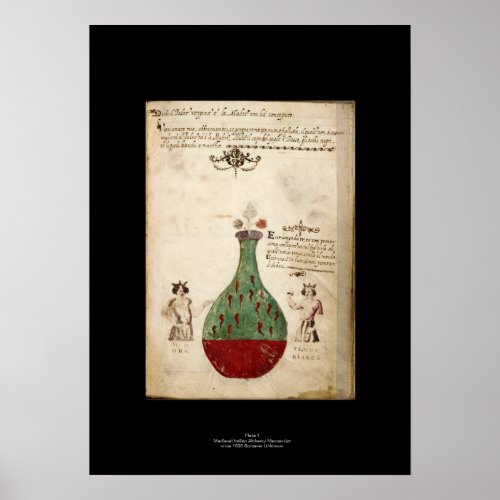 Medieval Italian Alchemy Poster Plate 1
