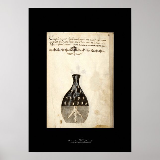 Medieval Italian Alchemy Poster Plate 10 (Front)