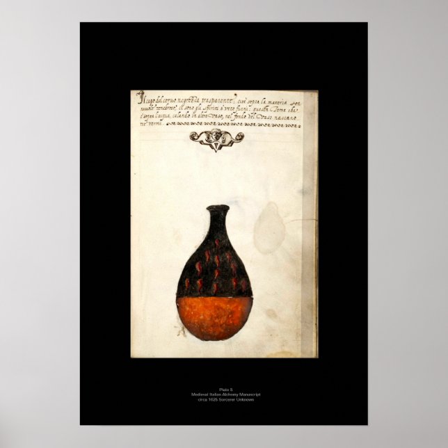 Medieval Italian Alchemy Poster Plate 5 (Front)