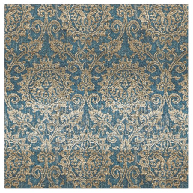 Medieval Italian Rabbits or Hares Pattern Fabric (Close Up)