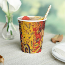 Medieval Italian Red Blue Yellow Chinoiserie