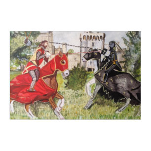 Medieval Joust In front of Castle Acrylic Print
