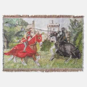Medieval Joust Tapestry Throw Blanket