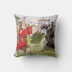 Medieval Joust Throw Pillow