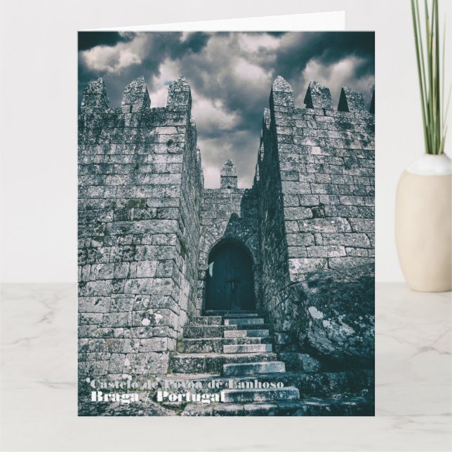 Medieval keep of castle thank you card (Front)
