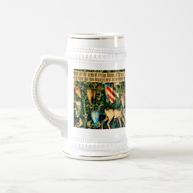 Medieval King Arthur William Morris Beer Stein (Left)