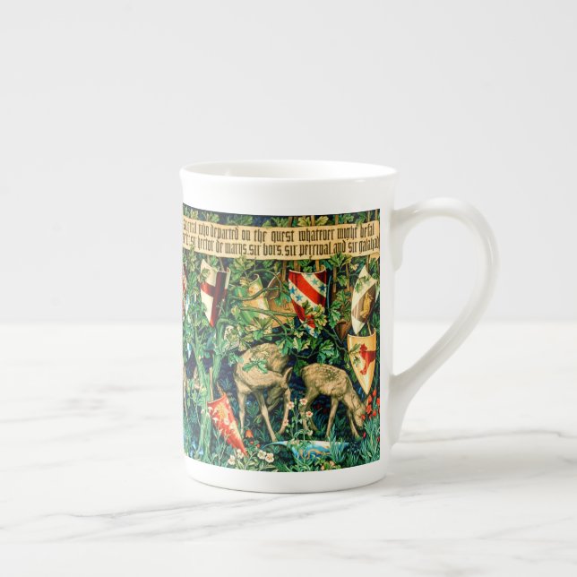 Medieval King Arthur William Morris Bone China Mug (Right)