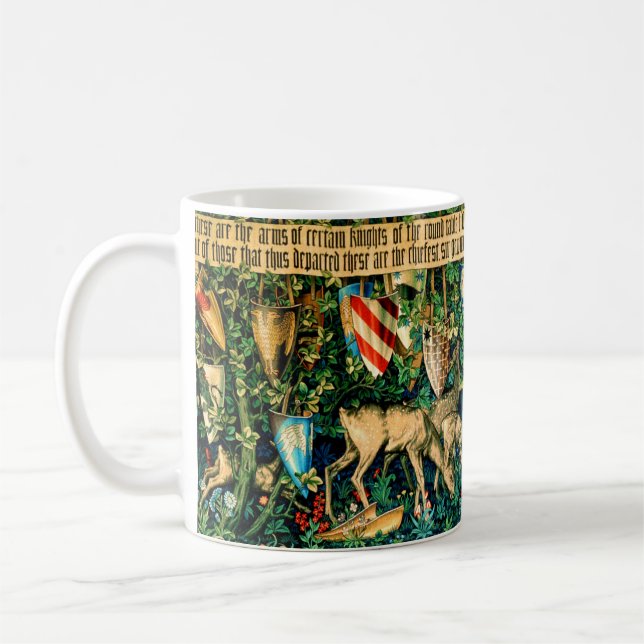 Medieval King Arthur William Morris Coffee Mug (Left)