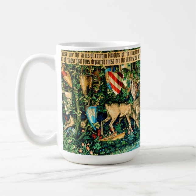 Medieval King Arthur William Morris Coffee Mug (Left)