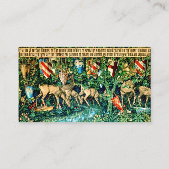 Medieval King Arthur William Morris Enclosure Card (Front)