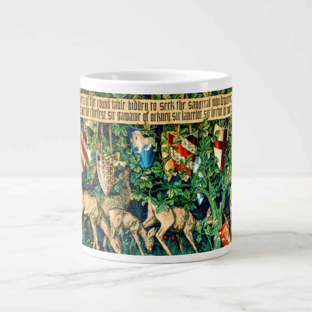 Medieval King Arthur William Morris Giant Coffee Mug (Front)