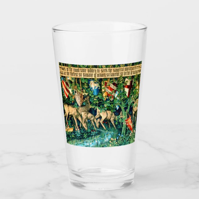 Medieval King Arthur William Morris Glass (Front)