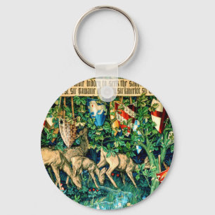Medieval King Arthur William Morris Keychain