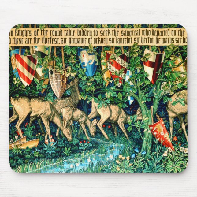 Medieval King Arthur William Morris Mouse Pad (Front)