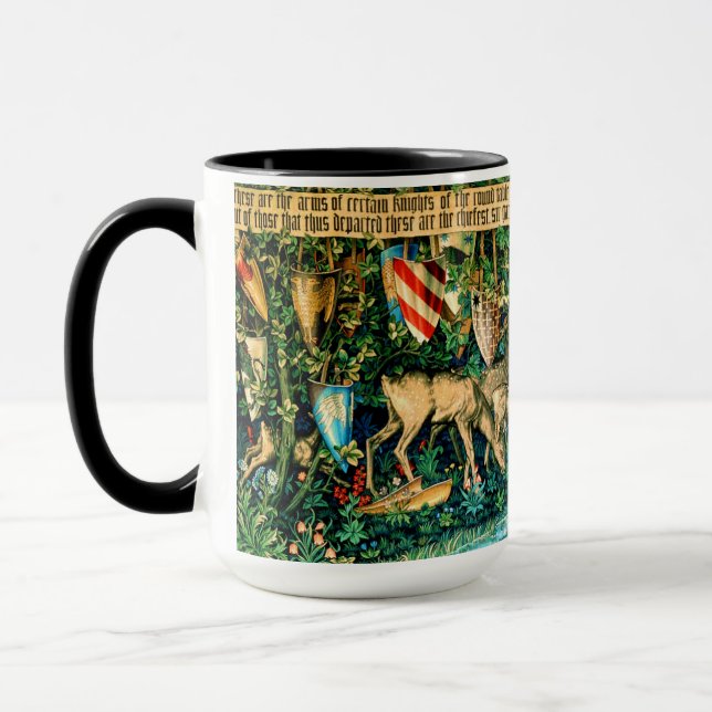 Medieval King Arthur William Morris Mug (Left)