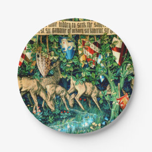 Medieval King Arthur William Morris Paper Plates