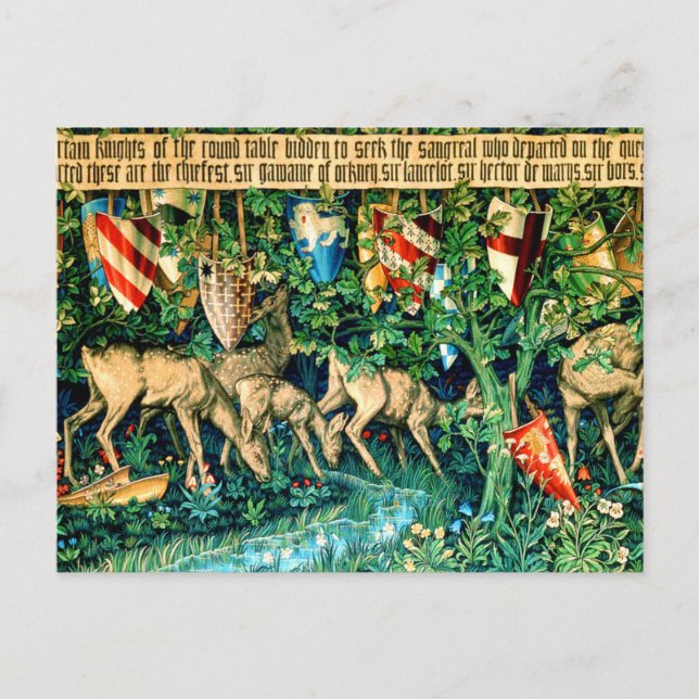 Medieval King Arthur William Morris Postcard (Front)