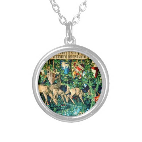 Medieval King Arthur William Morris Silver Plated Necklace
