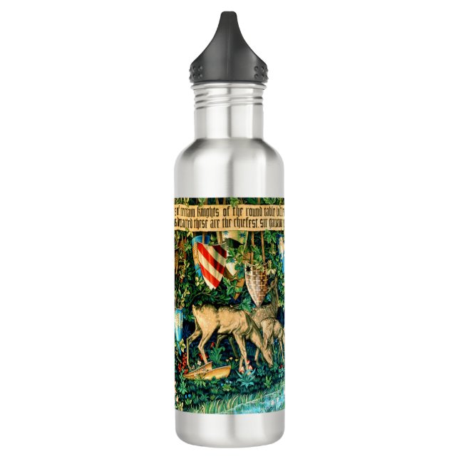 Medieval King Arthur William Morris Stainless Steel Water Bottle (Left)