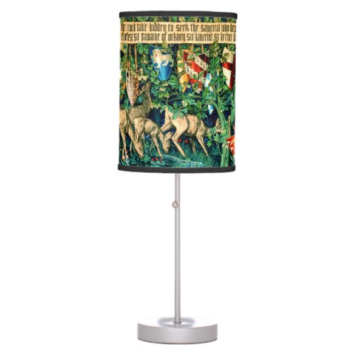 Medieval King Arthur William Morris Table Lamp