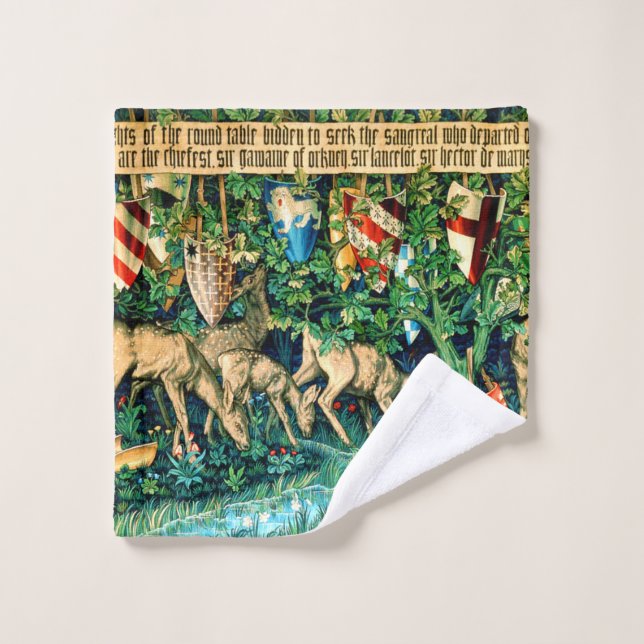 Medieval King Arthur William Morris Wash Cloth (Wash Cloth)