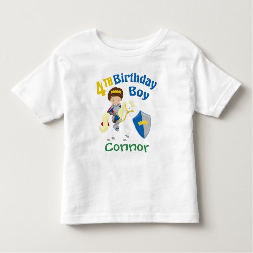 Medieval Knight 4th Birthday Boy Toddler T_shirt