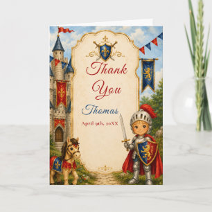 Medieval Knight 5th Thank you Card