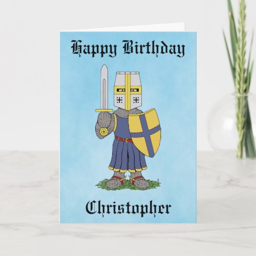 Medieval Knight Birthday Card