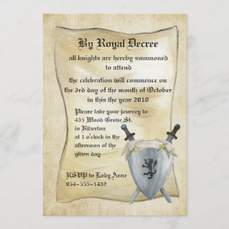 Medieval Knight Birthday Invitation