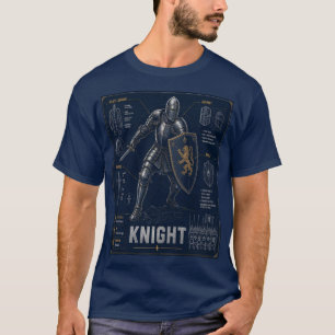 Medieval Knight Blueprint T-Shirt European Armor