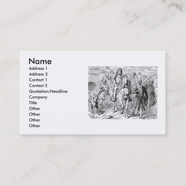 Medieval Knight Business Card (Front)