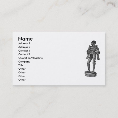 Medieval Knight Business Card