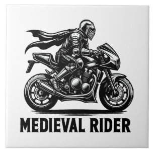 Medieval knight ceramic tile