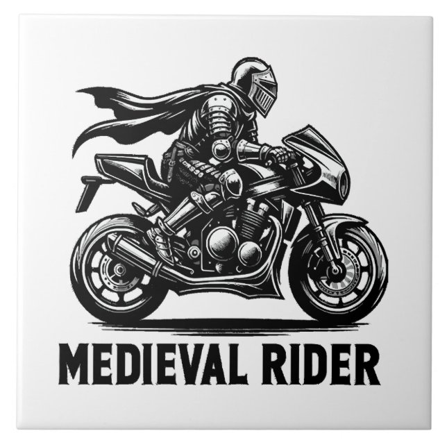 Medieval knight ceramic tile (Front)