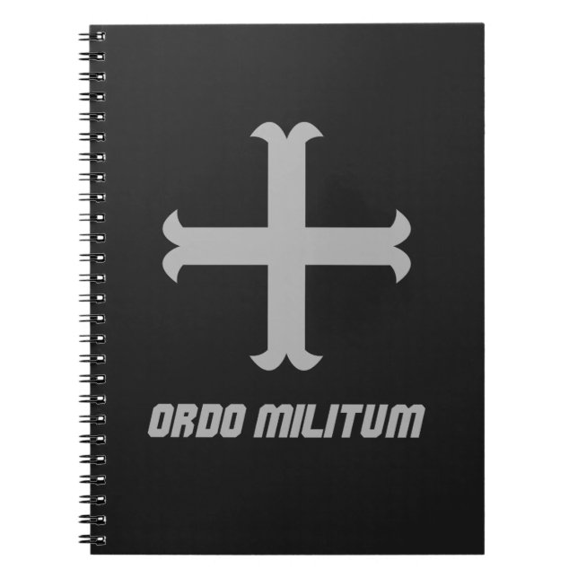 Medieval Knight Cross Emblem Notebook (Front)