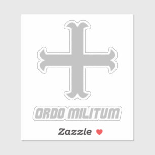 Medieval Knight Cross Emblem Sticker