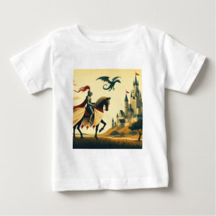 Medieval Knight/dragon/castle fantsy Baby T-Shirt