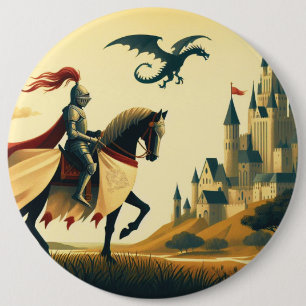Medieval Knight/dragon/castle fantsy Button