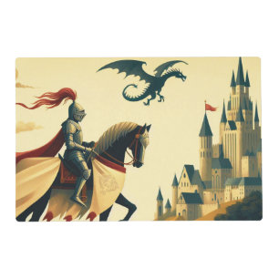 Medieval Knight/dragon/castle fantsy Placemat