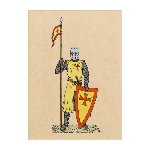 Medieval Knight Early 13th Century Acrylic Print