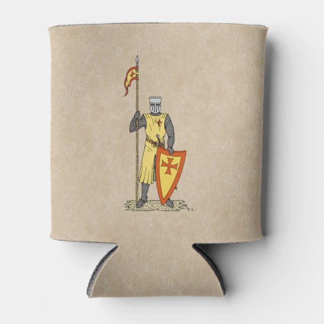 Medieval Knight Early 13th Century Can Cooler (Front)