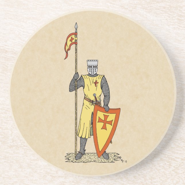 Medieval Knight Early 13th Century Coaster (Front)