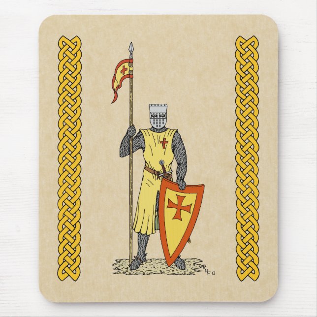 Medieval Knight Early 13th Century Mouse Pad (Front)