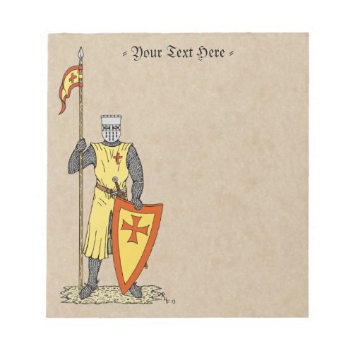 Medieval Knight Early 13th Century Notepad