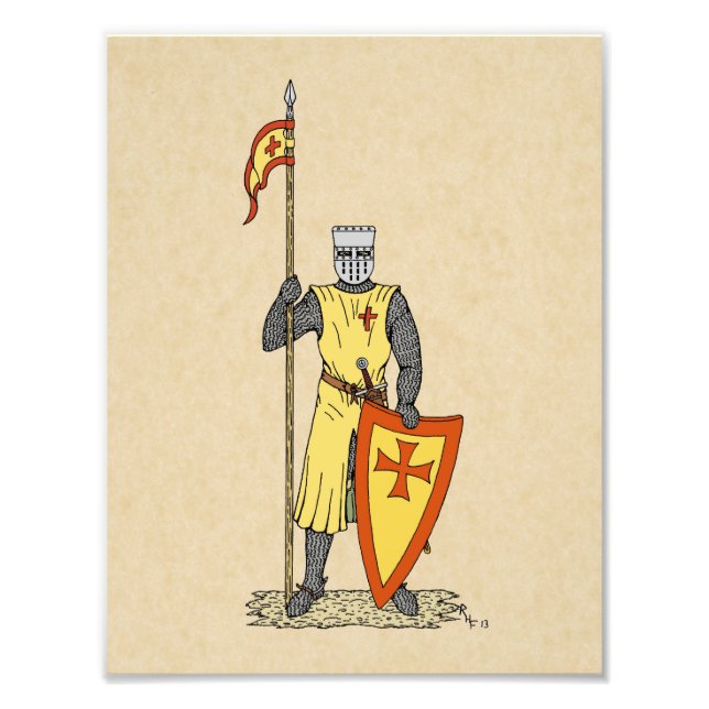 Medieval Knight Early 13th Century Photo Print (Front)