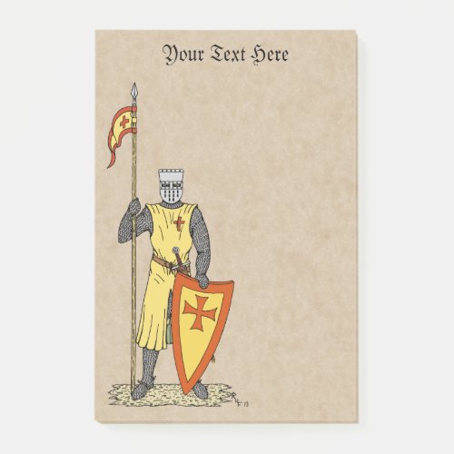 Medieval Knight Early 13th Century Post_it Notes