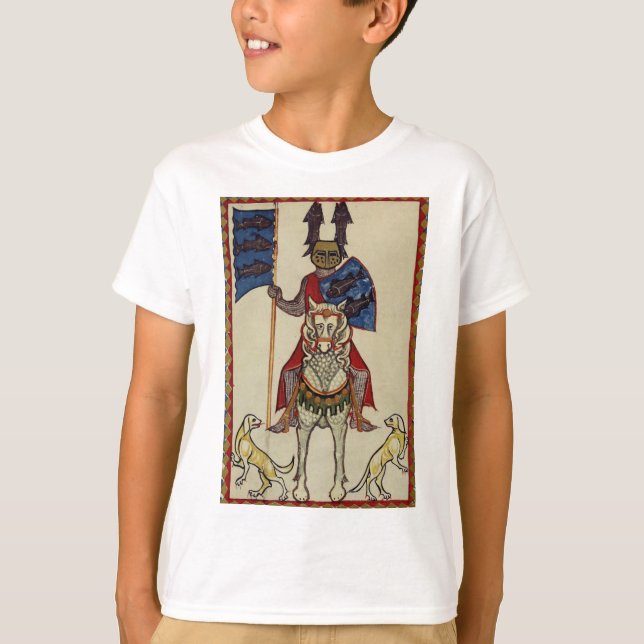 Medieval Knight Facing Forward T-Shirt (Front)