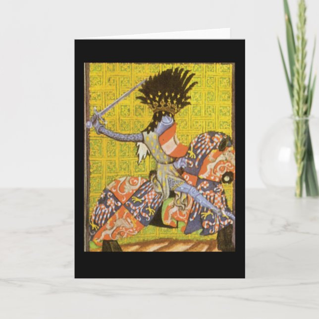 Medieval Knight Greeting Card (Front)