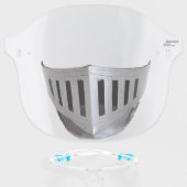Medieval Knight Helmet Face Plate Face Shield (Front w/Glasses)