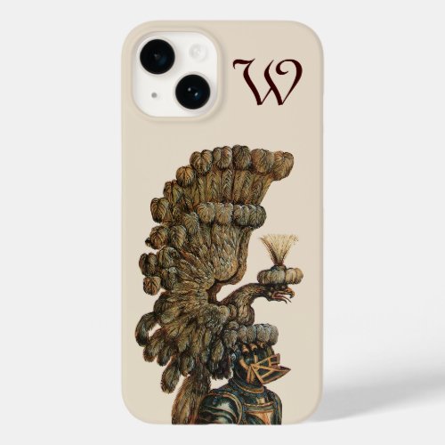 MEDIEVAL KNIGHT HELMET WITH EAGLE Monogram Ivory Case_Mate iPhone 14 Case